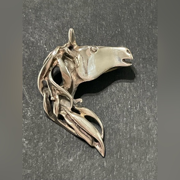Gorgeous Horse Head Pendant .925 - Picture 6 of 11